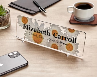 Personalized modern business decor, Nameplate desk, Custom name plate for desk, Executive gifts, Office sign and decors, Desk name sign