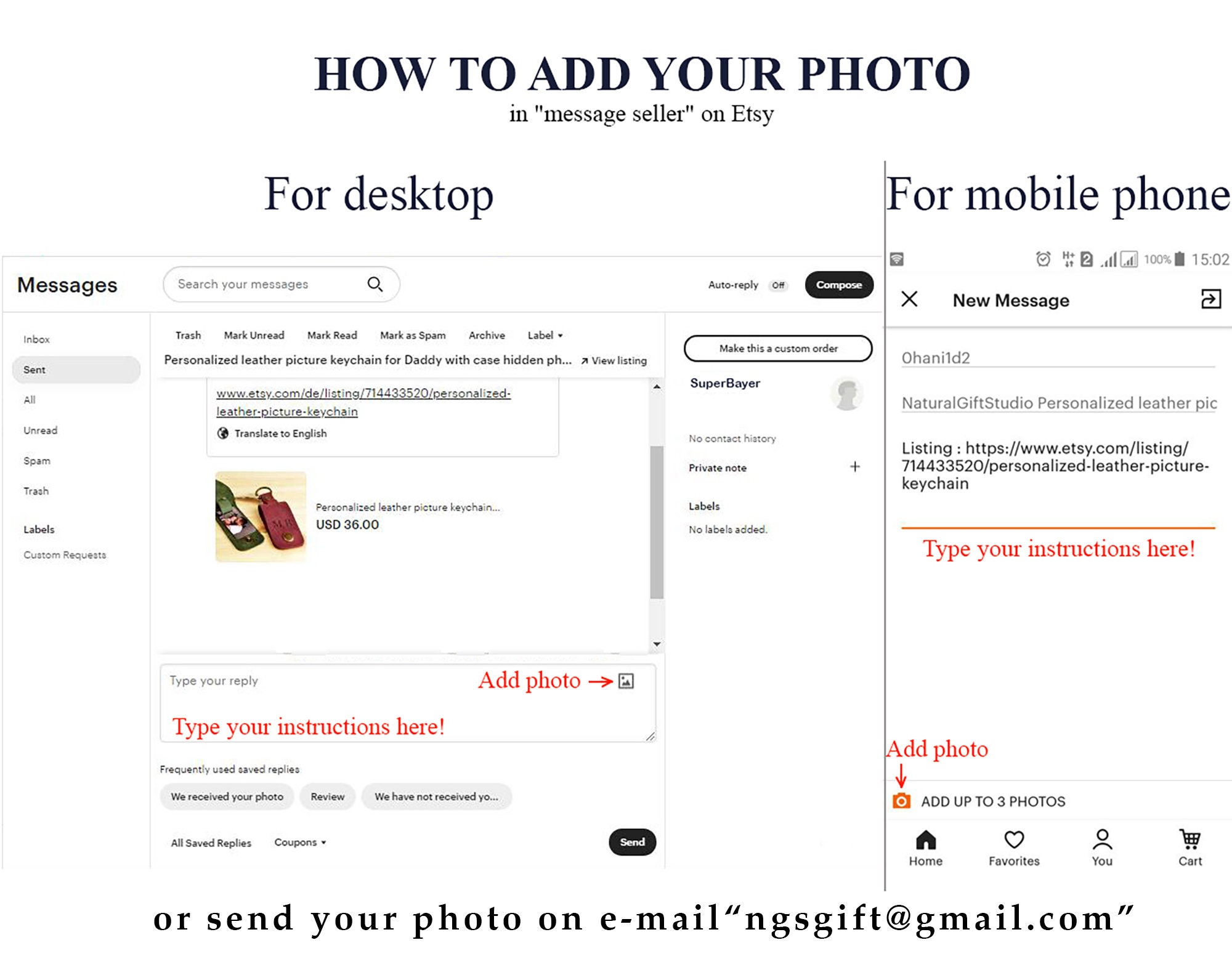 Drive safe keychain Leather covered photo keychain Ride safe Etsy