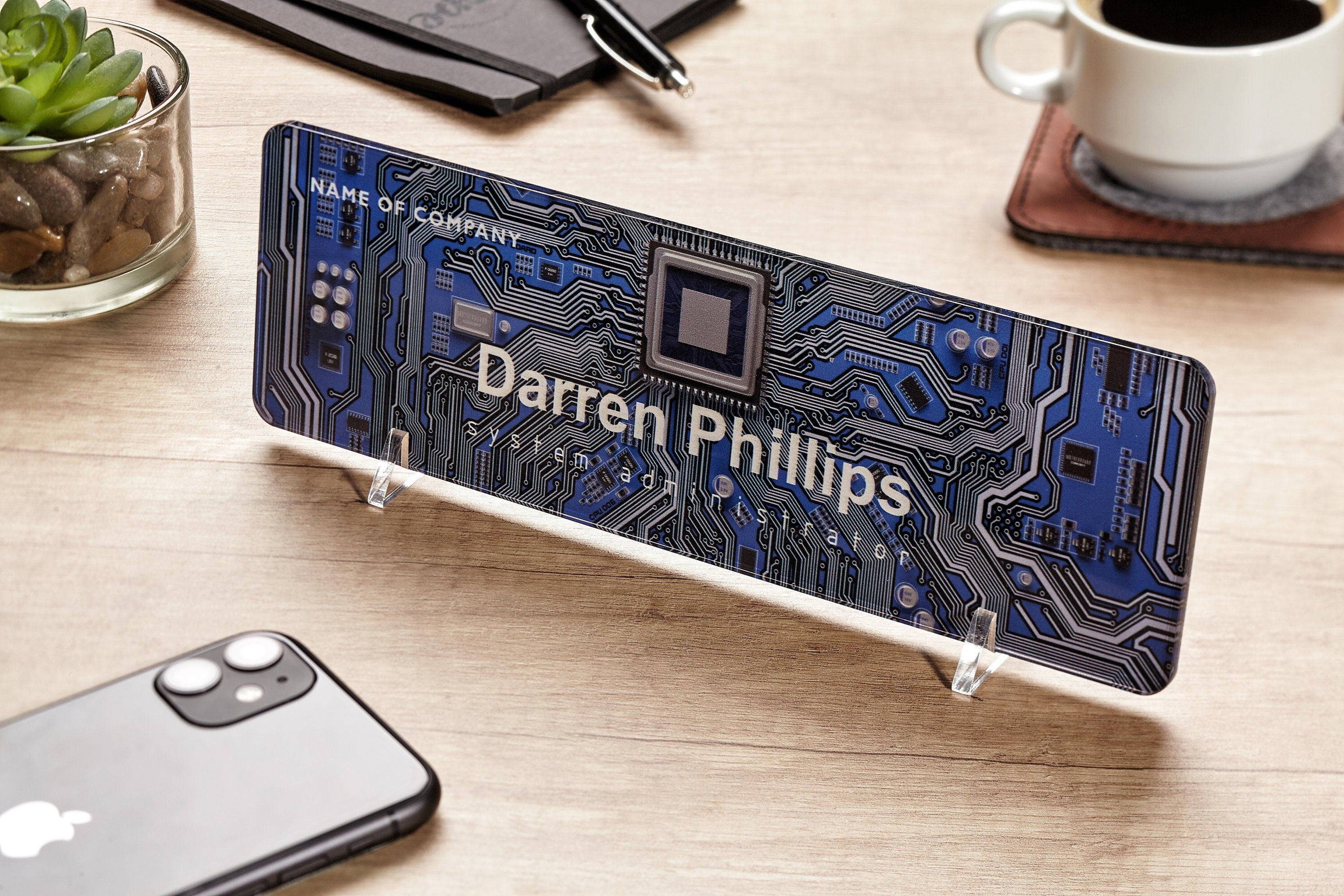 Desk name sign Desk name plate Name tag Name badge Name sign Etsy