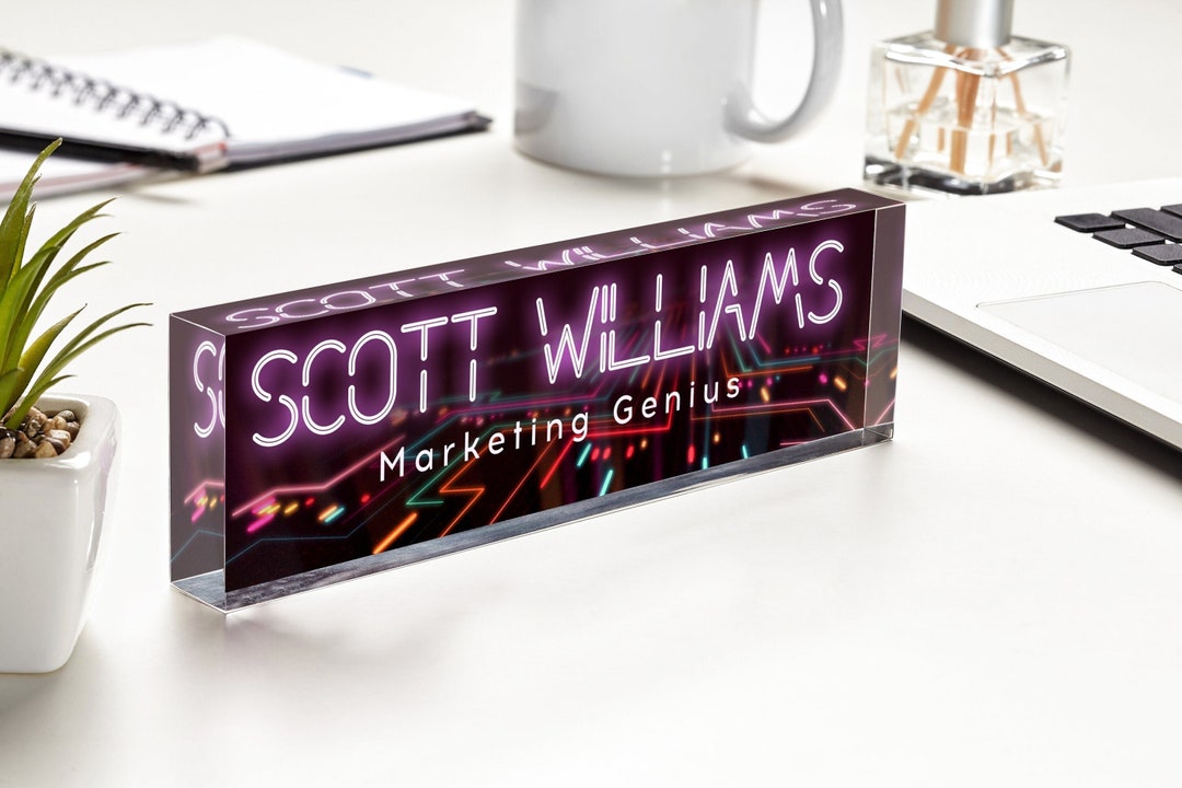 Advertising Sign, Desk Name Sign, Desk Accessories for Office, Name ...
