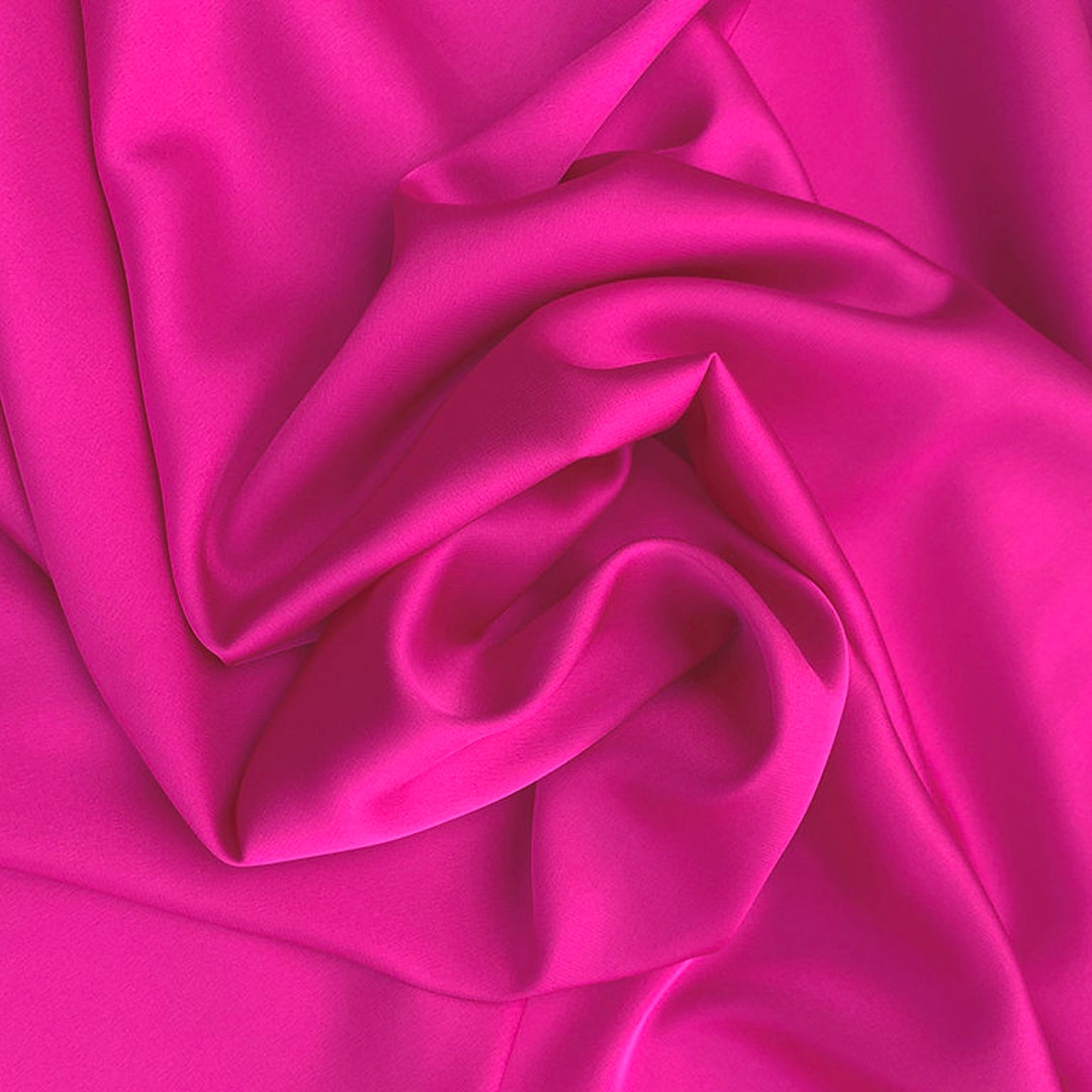Silk Fabric BARBIE PINK - Etsy