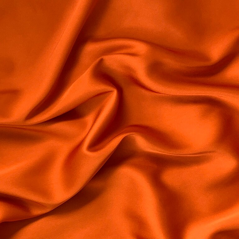 Silk Fabric BURNT ORANGE Etsy UK