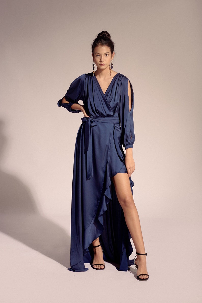 Silk Dress EMILY WRAP DRESS image 2