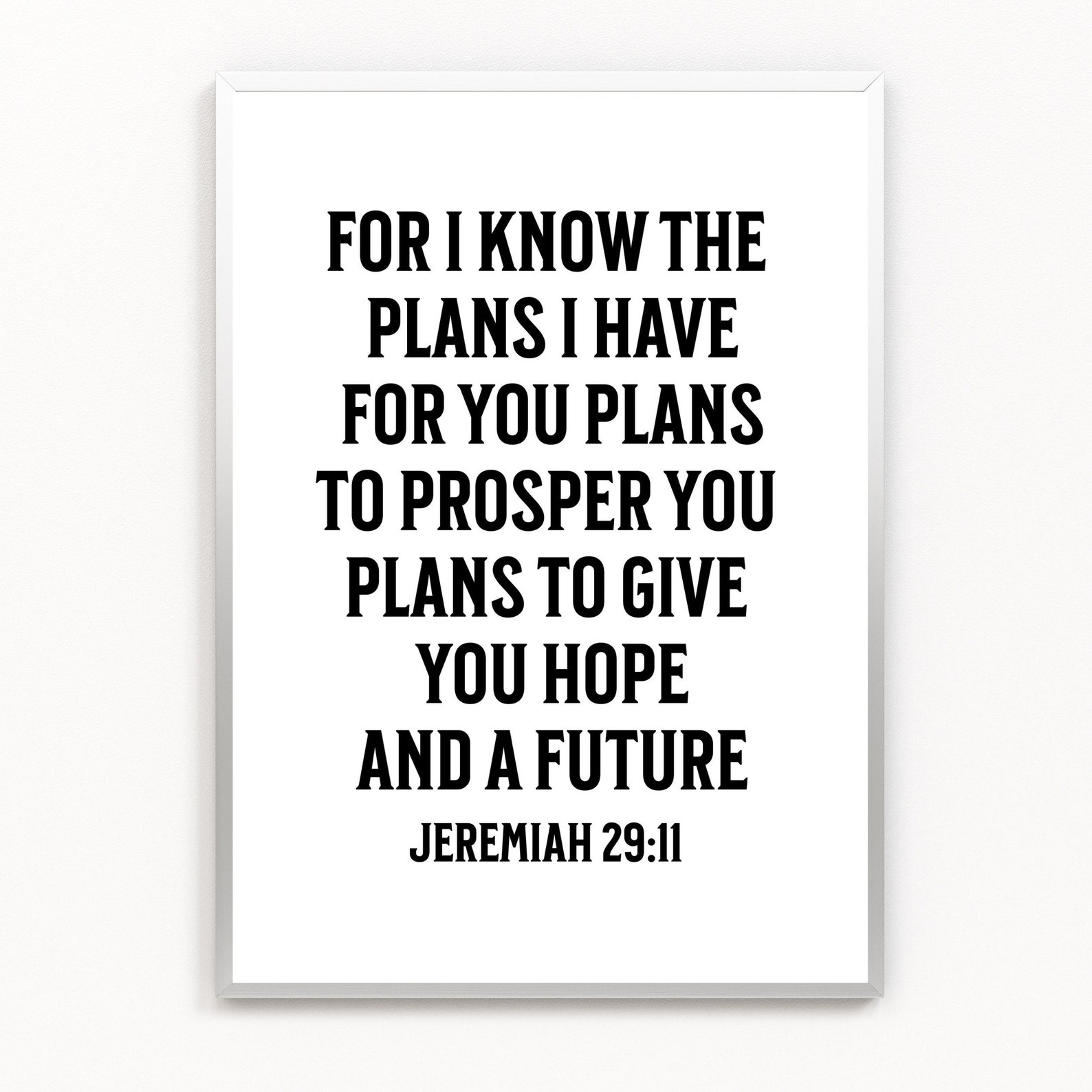 For I Know the Plans I Have for You - Jeremiah 29:11 Christian Wall Art ...