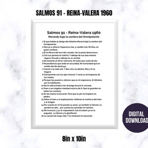 Salmos 91 - Reina-valera 1960, Psalm 91- KJV in Spanish, PDF Digital
