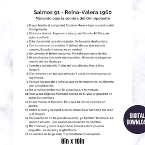 Salmos 91 - Reina-valera 1960, Psalm 91- KJV in Spanish, PDF Digital