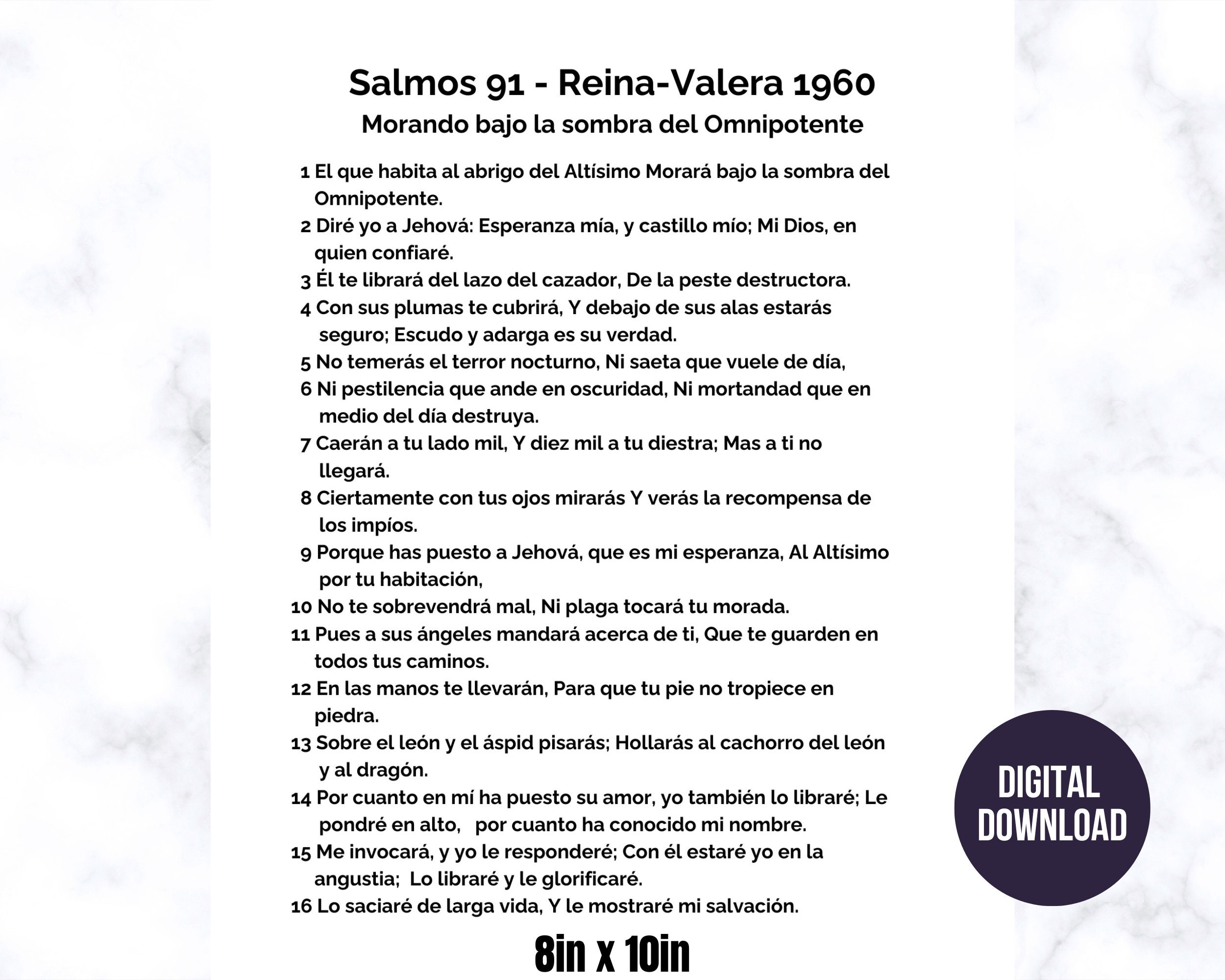 Salmos 91 Reina valera 1960 Psalm 91 KJV In Spanish PDF Digital salmos-91-reina-valera-1960-psalm-91-kjv-in-spanish-pdf-digital