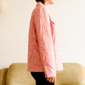 Vintage spring jacket / Pink y2k jacket / 90s jacket / Light puffer jacket / Cute jacket / Button-down jacket / Floral jacket / M image 7