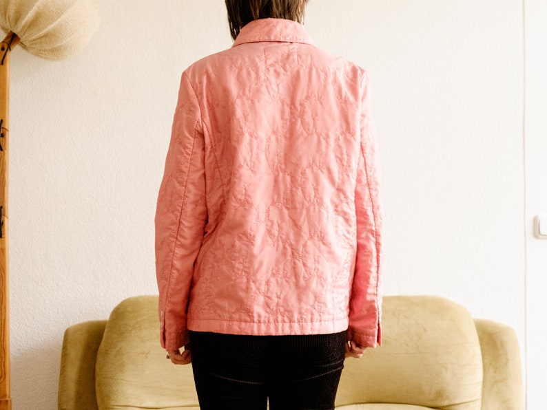 Vintage spring jacket / Pink y2k jacket / 90s jacket / Light puffer jacket / Cute jacket / Button-down jacket / Floral jacket / M image 8