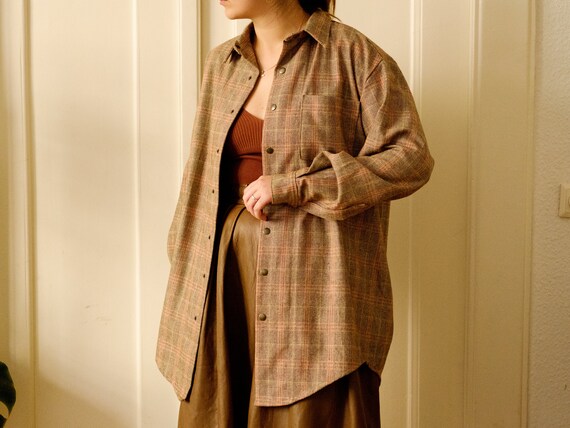 Vintage wool shirt / Plaid shirt / Oversized shirt
