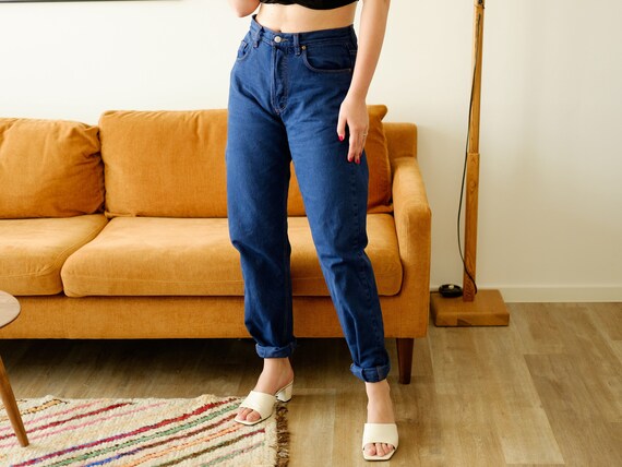 Vintage 80s Jeans / Dark Blue Jeans 