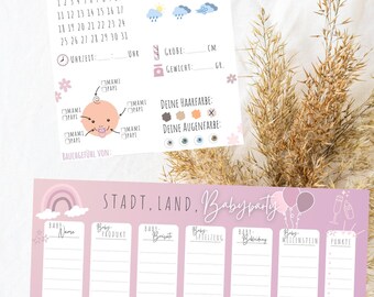 Stadt, Land, Babyparty und Ratespiel für Babyparty
