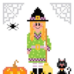 Sit For A Spell Cross Stitch Pattern