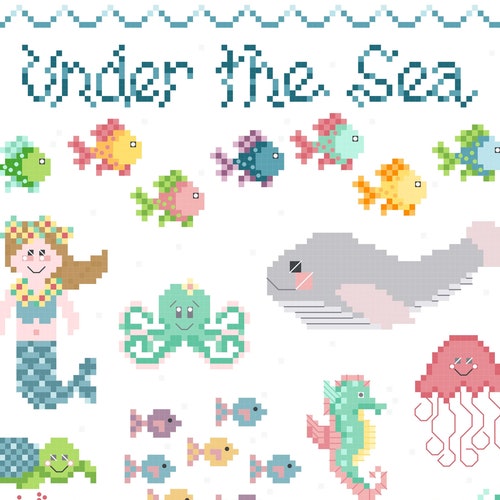 Under the Sea Cross Stitch Pattern Etsy
