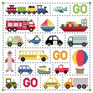 GO GO GO Cross Stitch pattern