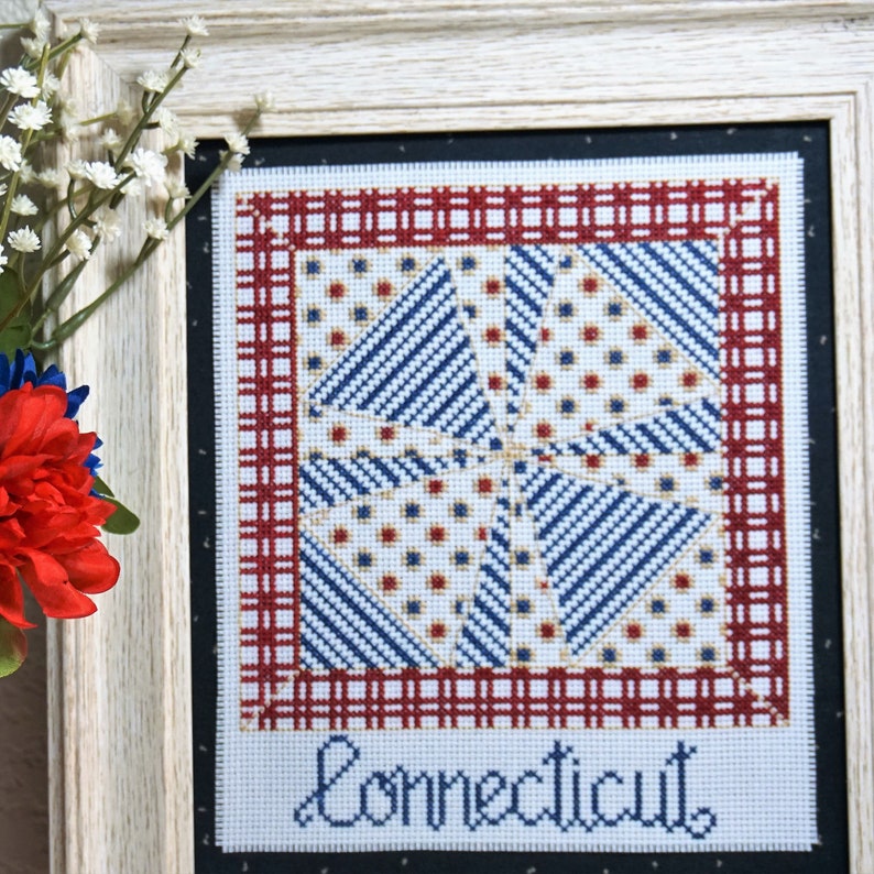 Quilt Square Connecticut Cross Stitch Pattern Etsy