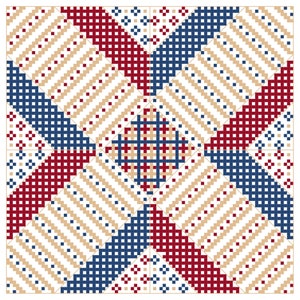 Quilt Square Michigan Cross Stitch Pattern