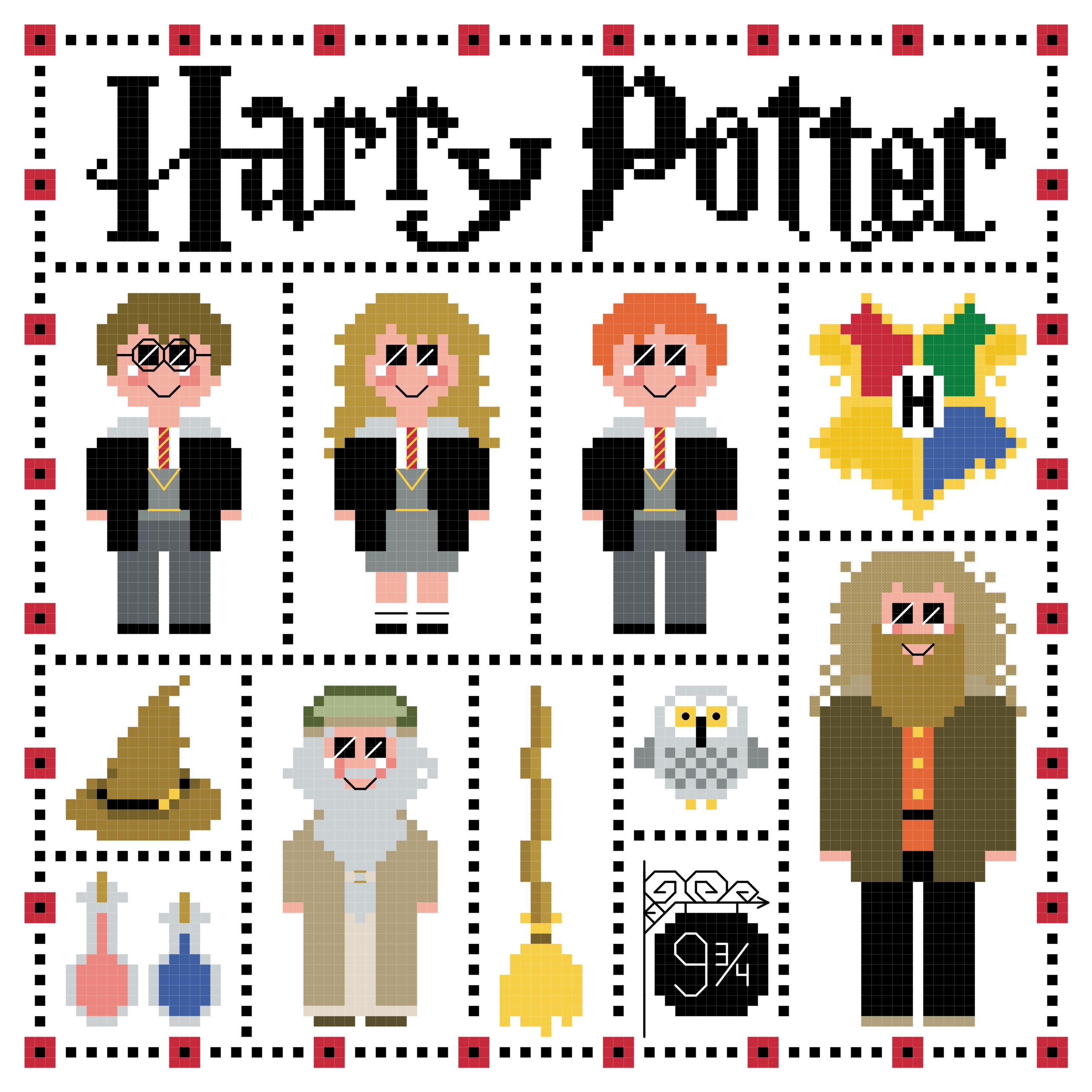 Harry Potter ABC Cross Stitch Pattern