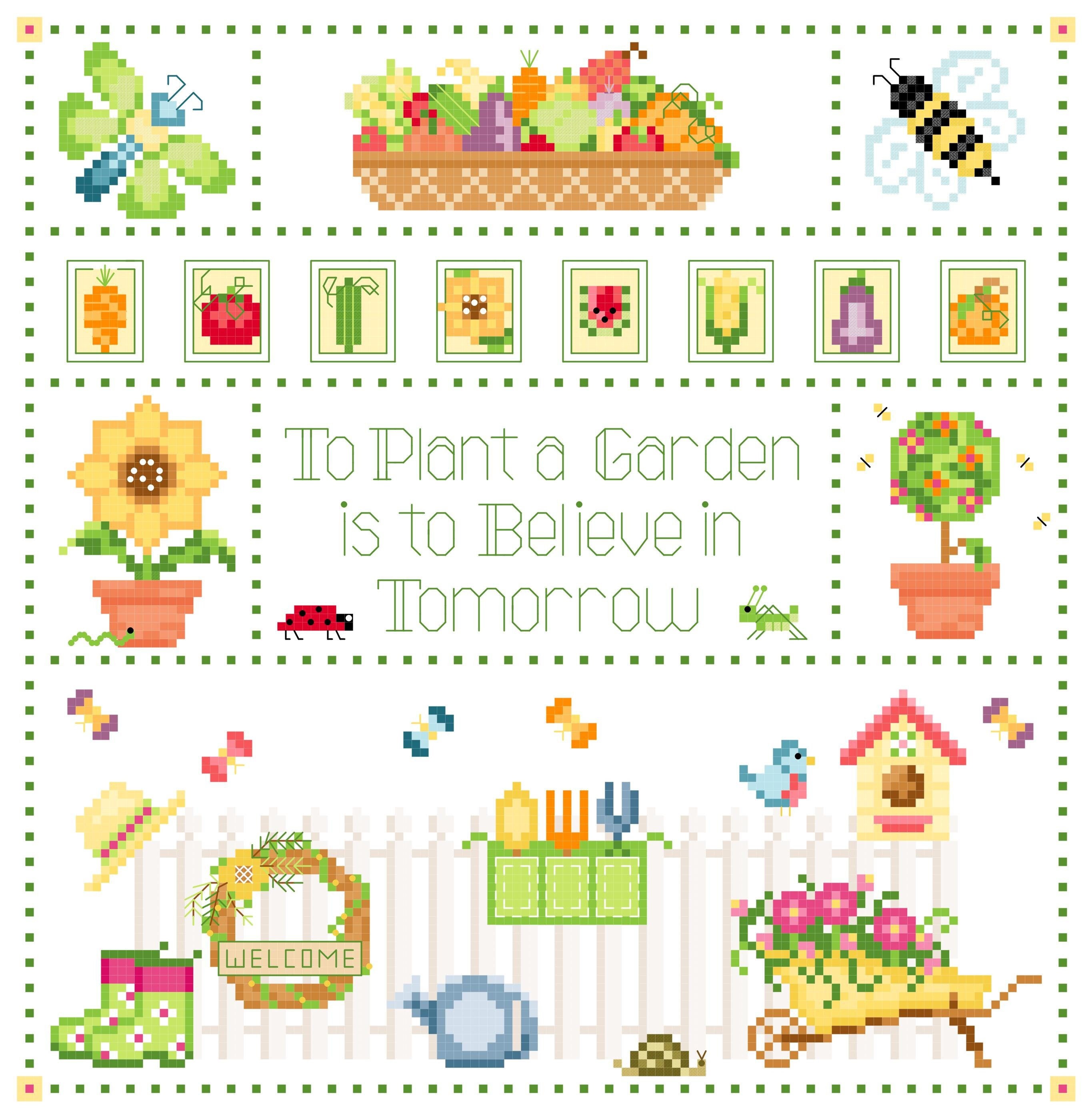 To Plant A Garden Cross Stitch Pattern - Etsy