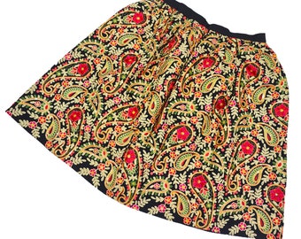 Bloem geborduurd spiegel werk Lehenga rok vrouwen kleding Banjara rok oude Indiase Boho collectible tribal zigeuner etnische tuniek rok