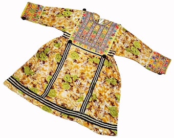Vintage Embroidered Baluchi Dress, Afghani Tribal Style
