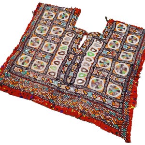 Parche Banjara afgano con efecto espejo, parche de tribu india con canesú bordado a mano, parche de aplique de canesú estilo hippie bohemio.