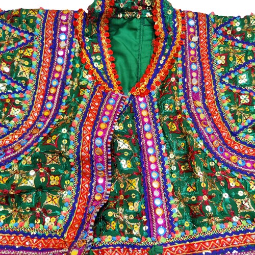 Hippy Boho Banjara Rabari Keriya jacket With Pant made by tribes vintage kuchi Hand shops embroidered Mirror Beads work Gujarat Beautiful jacket