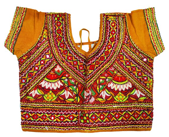 Antique Gujarat Banjara Skirt & Choli Style Vintage H… - Gem