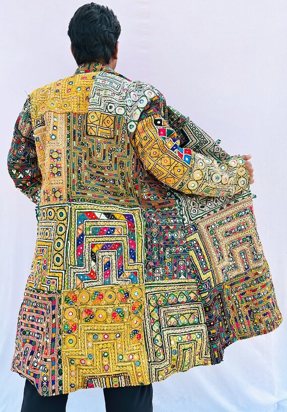Very Rare Handmade Afghani Patchwork Jacket | Col… - image 8