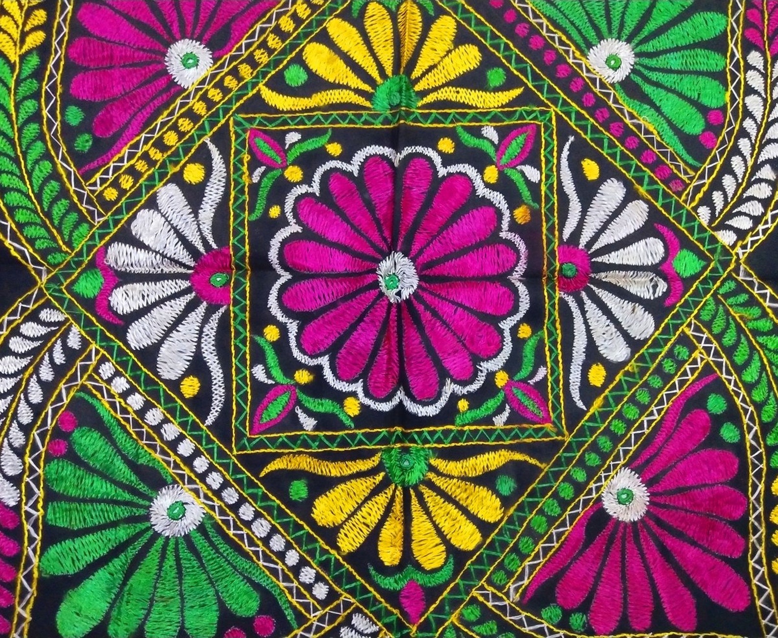 Vintage Indian Tapestry Wall Hanging Ethnic Handmade Etsy