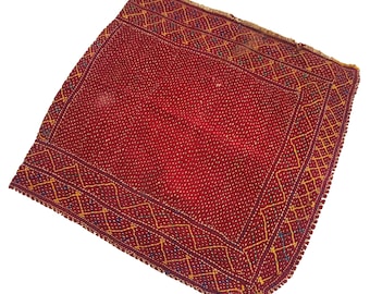Vintage Banjara Dowry Tote Bag: Handmade Embroidered Tribal Textile