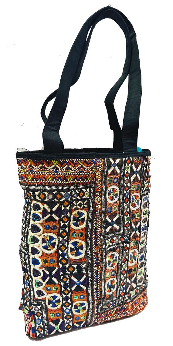 Bolso afgano hecho a mano con espejo bordado, bolso de hombro