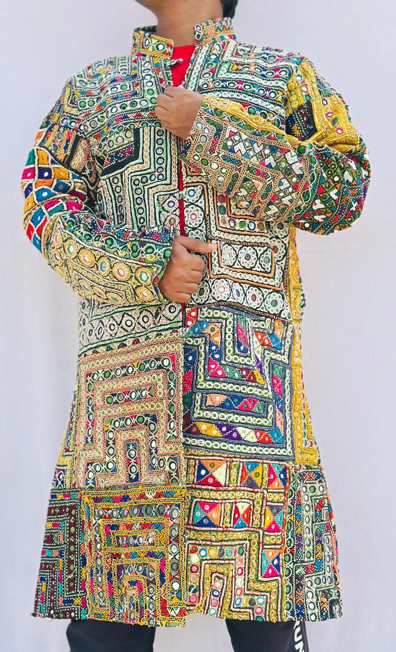 Very Rare Handmade Afghani Patchwork Jacket | Col… - image 3