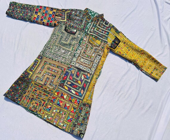 Very Rare Handmade Afghani Patchwork Jacket | Col… - image 11