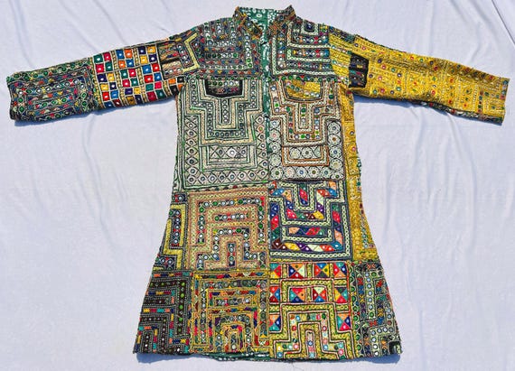 Very Rare Handmade Afghani Patchwork Jacket | Col… - image 19