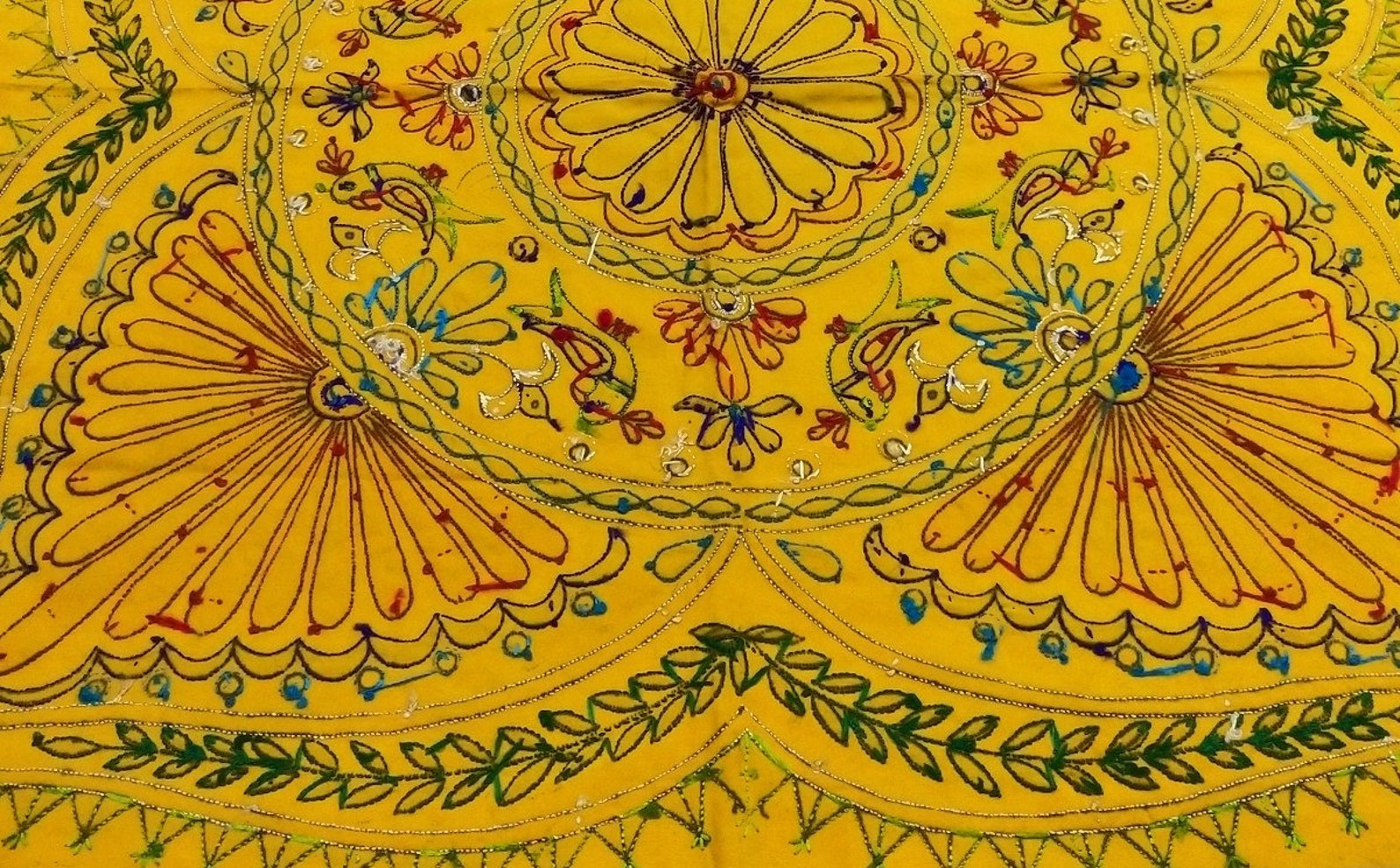 Vintage Indian Tapestry Wall Hanging Ethnic Handmade Etsy