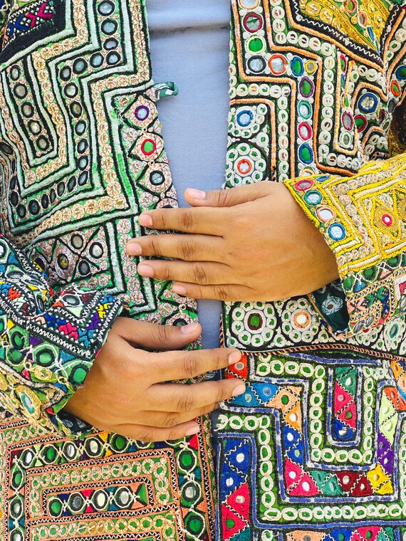 Very Rare Handmade Afghani Patchwork Jacket | Col… - image 4
