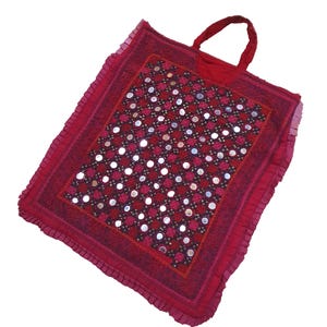 Voll Havey Spiegel bestickte Arbeit Umhängetasche Frauen Banjara Tasche Einkaufstasche indische handgemachte Kuchi Handtasche Boho Tote ethnische bunte Tasche