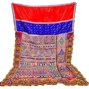 Antique Kutchi Boho Banjara Wall Hanging Vintage Indian Rabari Handmade Mirror Embroidered work Tapestry Wall Hanging Home Decoration Wall