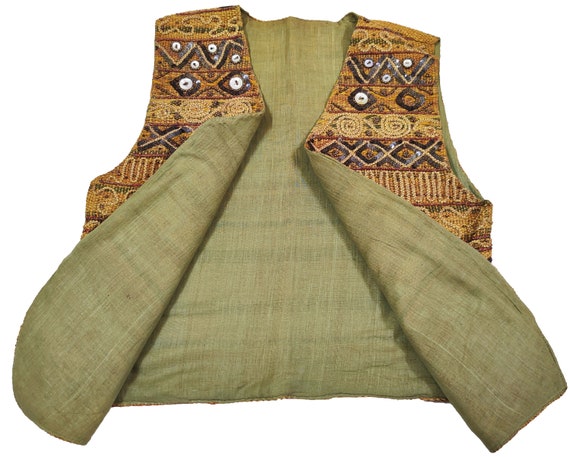 Antique Banjara Jacket Sequin Beads Handmade Embr… - image 5