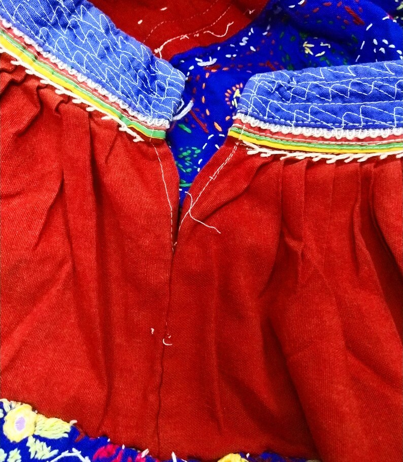 Collectible Old boho Indian Kuchi Banjara Skirt tribal Ethnic Mirror Embroidered Work skirt