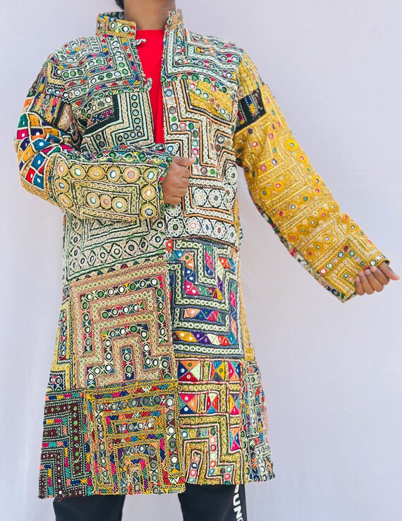 Very Rare Handmade Afghani Patchwork Jacket | Col… - image 7