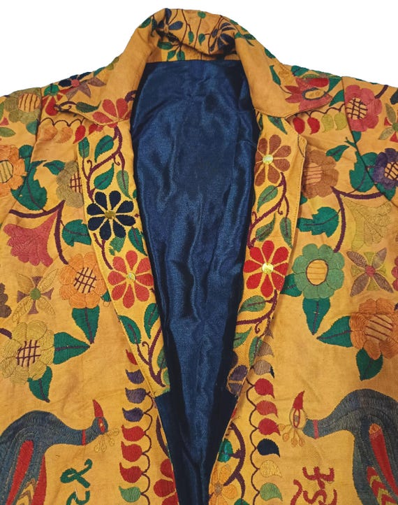 Antique Kimono Style Banjara Coat- Handmade Kutch Embroidery Tribal Bohemian Rabari Jacket View 4