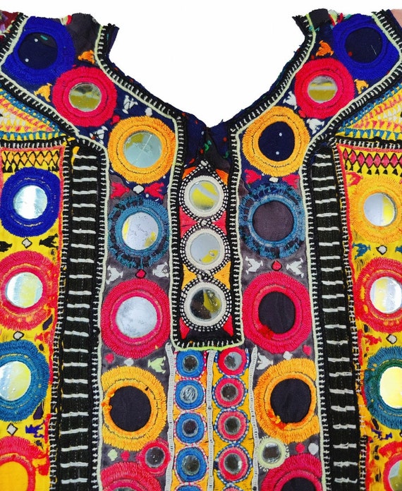 Afghani Banjara Patch Yoke neck,Indian Tribe patc… - image 2