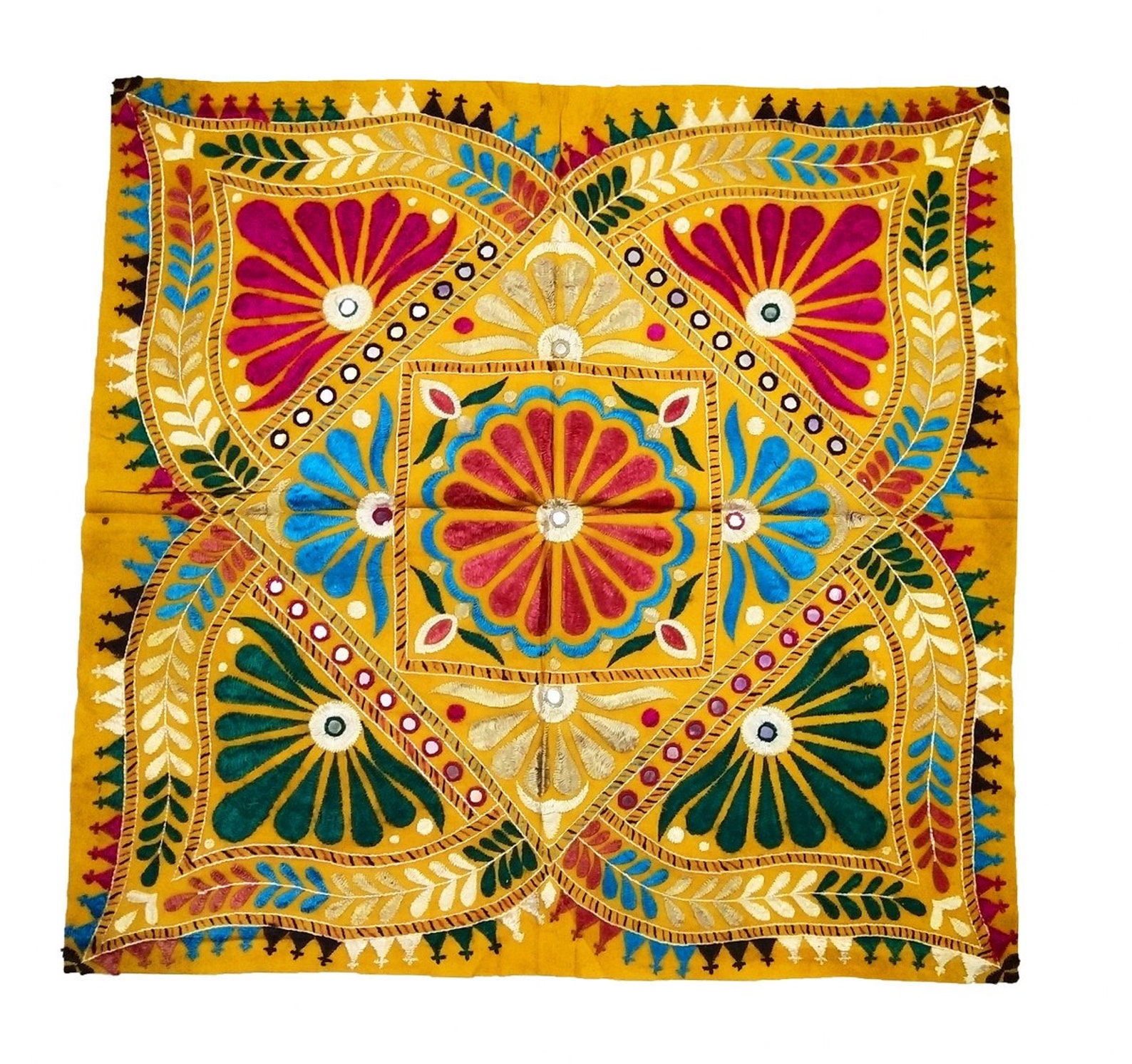 Wall Hanging Indian Ethnic Handmade Embroidered Collectible Etsy