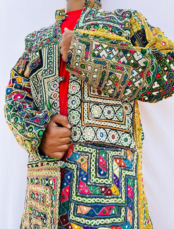 Very Rare Handmade Afghani Patchwork Jacket | Col… - image 9