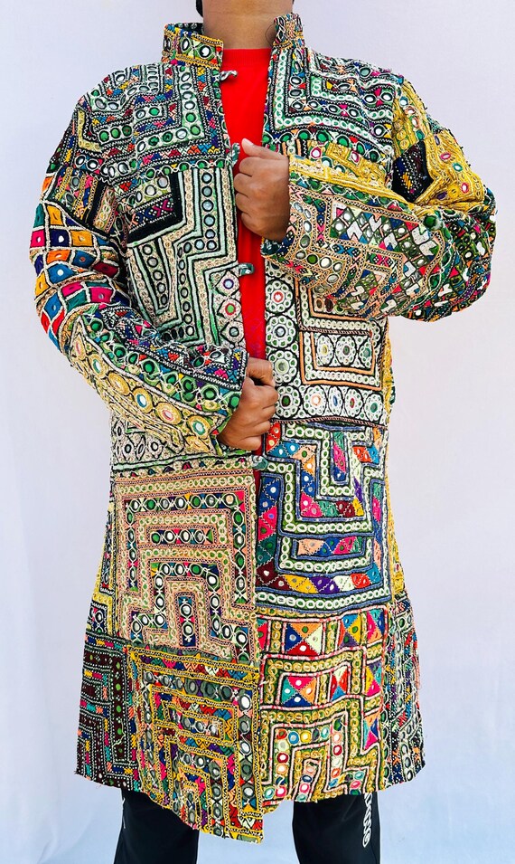 Very Rare Handmade Afghani Patchwork Jacket | Col… - image 10
