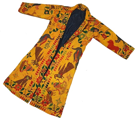 Antique Kimono Style Banjara Coat- Handmade Kutch Embroidery Tribal Bohemian Rabari Jacket