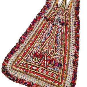 Antique Kutchi Boho Banjara Wall Hanging Vintage Indian Rabari Handmade Mirror Embroidered work Tapestry Wall Hanging Home Decoration Wall