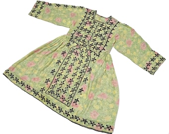Vintage Baluchi Banjara Dress | Handmade Afghan Tribal Embroidered Dress | Ethnic Floral Maxi | Traditional Festival & Boho Party Outfit |